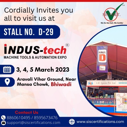 Indus Tech Machine Tools & Automation Expo in Bhiwadi March 2023, Indus Tech Machine Tools & Automation Expo in Bhiwadi March