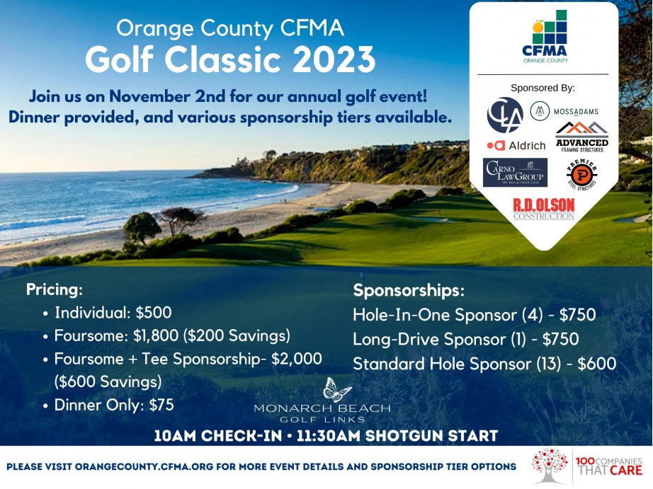 Orange County CFMA Golf Classic 2023, Orange County CFMA Golf Classic 