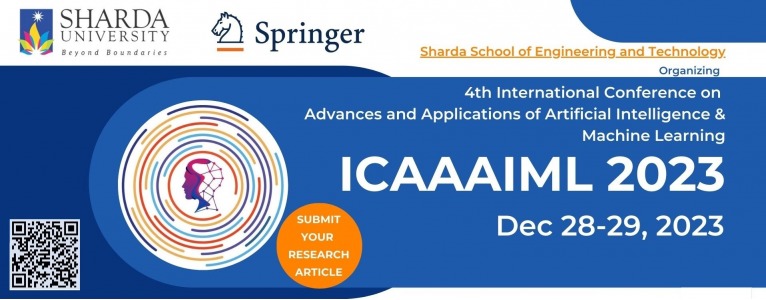 ICAAAIML 2023, International Conference on Applications of AI & Machine Learning