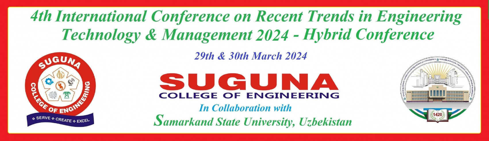 ICRETM 2024, INTERNATIONAL CONFERENCE ON RECENT TRENDS IN ENGINEERING TECHNOLOGY AND MANAGEMENT