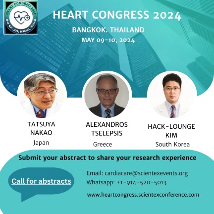 Speakers for Heart congress 2024, World Congress on Heart and Cardiovascular Diseases