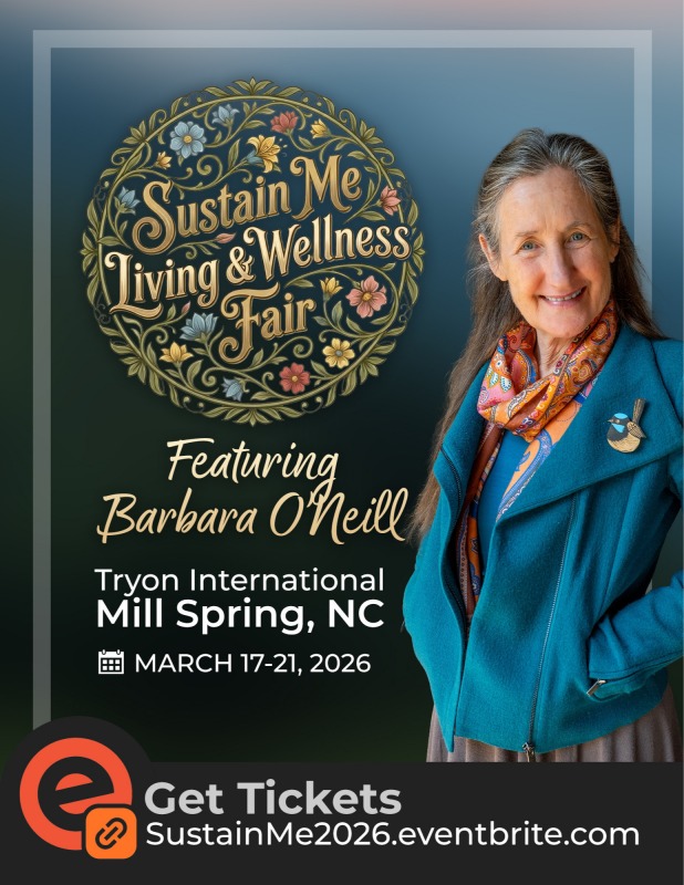 Sustain Me Living and Wellness Fair Featuring Barbara O'Neill