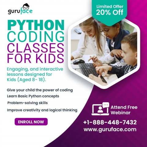 Python Class, Python Coding Live Class for Kids- Get 20% Discount