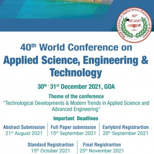 40th World Conference on Applied Science Engineering and Technology