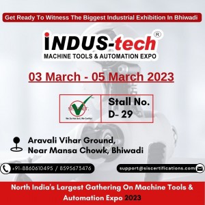 Indus Tech Machine Tools & Automation Expo 2023 Bhiwadi
