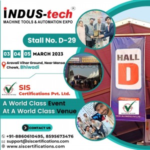 INDUS-tech Machine Tools & Automation Expo 2023, Bhiwadi, March 3 to March 5