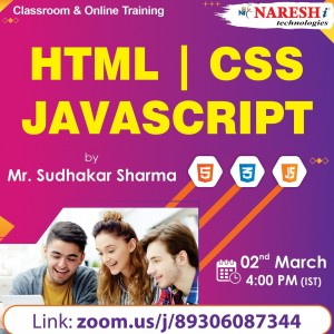 Free Demo on Html | CSS | JavaScript Training by Mr. Sudhakar Sharma - NareshIT