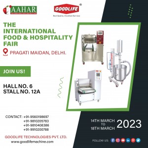 Bakery Machines Expo 2023 by Good Life Technologies in Pragati Maidan New Delhi