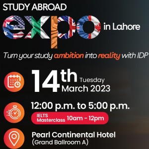 Join IDP Study Abroad Expo in Lahore