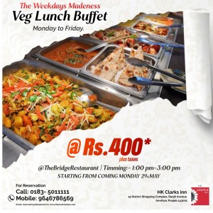 Weekday Maddness Lunch Buffet Starting at 499