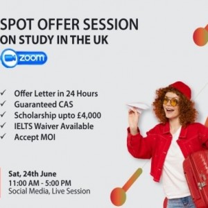 SPOT OFFER SESSION ON STUDY IN THE UK!