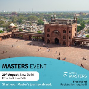 Excel abroad with a Master's degree at Access Masters In-person event New Delhi
