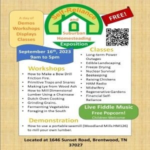 Self-Reliance and Suburban Homesteading Exposition