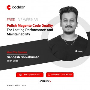 FREE LIVE WEBINAR Polish Magento Code Quality for Lasting Performance and Maintainability