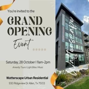 Grand Opening Event: Watterscape Urban Residential 28th October 2023