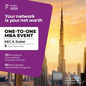 Meet top business schools accredited by the Ministry of Education of the UAE during the Access MBA event in Dubai
