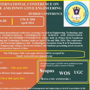 International conference on science Innovative Engineering and Technology 