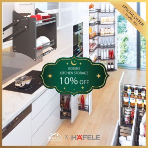10% Offer - Hafele's Kosmo Kitchen Storage | Organize Your Space in Style