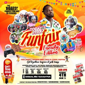 Today's peer funfair (biggest family fun day in Ghana