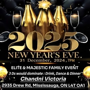 Where can I find live New Year’s Eve 2025 shows in Mississauga?
