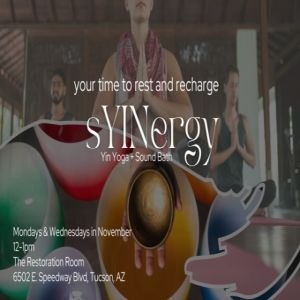sYINergy: Yin Yoga + Sound Bath Experience Sunday Mornings at Hacienda del Sol