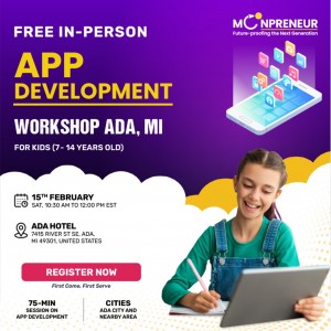  Free App Development Workshop in Ada, MI by Moonpreneur
