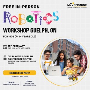 In-person Free Robotics Workshop in Guelph, ON by Moonpreneur