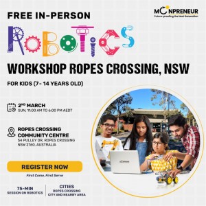 In-person Free Robotics Workshop in Ropes Crossing, NSW  by Moonpreneur