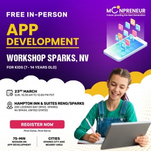 Free App Development Workshop in Sparks, NV by Moonpreneur