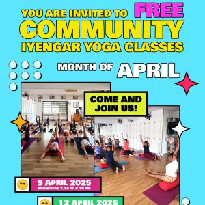 Join Our Free Community Iyengar Yoga Classes This April!