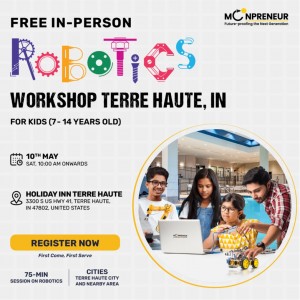 In-person Free Robotics Workshop in Terre Haute, IN by Moonpreneur