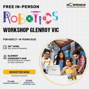 In-person Free Robotics Workshop in Glenroy, VIC by Moonpreneur