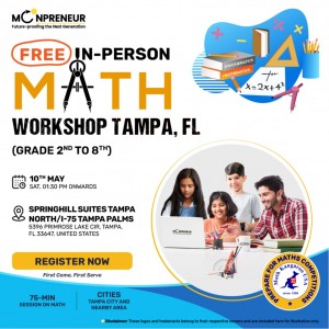 Free In-Person Math Workshop for Kids at Tampa,FL (Grade 2nd-8th)