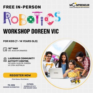 In-person Free Robotics Workshop in Doreen VIC  by Moonpreneur