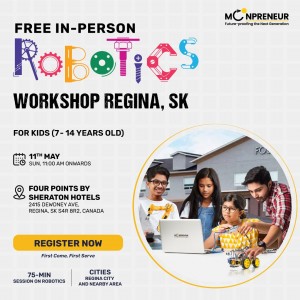  In-person Free Robotics Workshop in Regina, SK by Moonpreneur