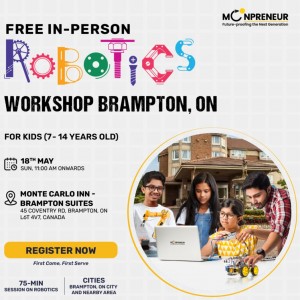 In-person Free Robotics Workshop in Brampton, ON by Moonpreneur