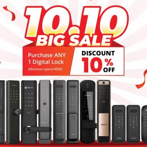 Singapore’s Biggest 10.10 Digital Lock Sale – Get 10% OFF Top Brands Digital locks  