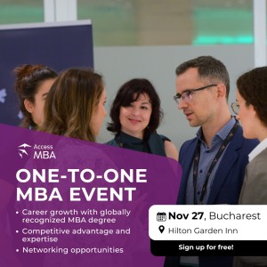Gain a Global MBA Degree with Access MBA in Bucharest on 27 Nov! 
