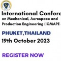 International Conference on Mechanical, Aerospace and Production Engineering (ICMAPE - 2023)