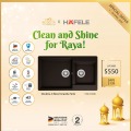 Singapore Best Hafele's bundle Offer Sale | Premium Quality Hafele Double-X Bowl Granite Sink
