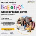 In-person Free Robotics Workshop in Dorval, Quebec by Moonpreneur