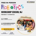 In-person Free Robotics Workshop in Edison, NJ by Moonpreneur