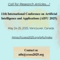 11th International Conference on Artificial Intelligence and Applications (AIFU 2025)