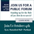 Public Forum: Standing up for the Rule of Law: How do we save it?