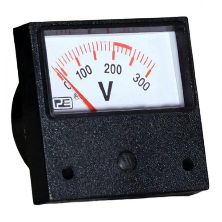 240 Voltage Single Phase Square Analog Voltmeter - Size 6x6 Inches