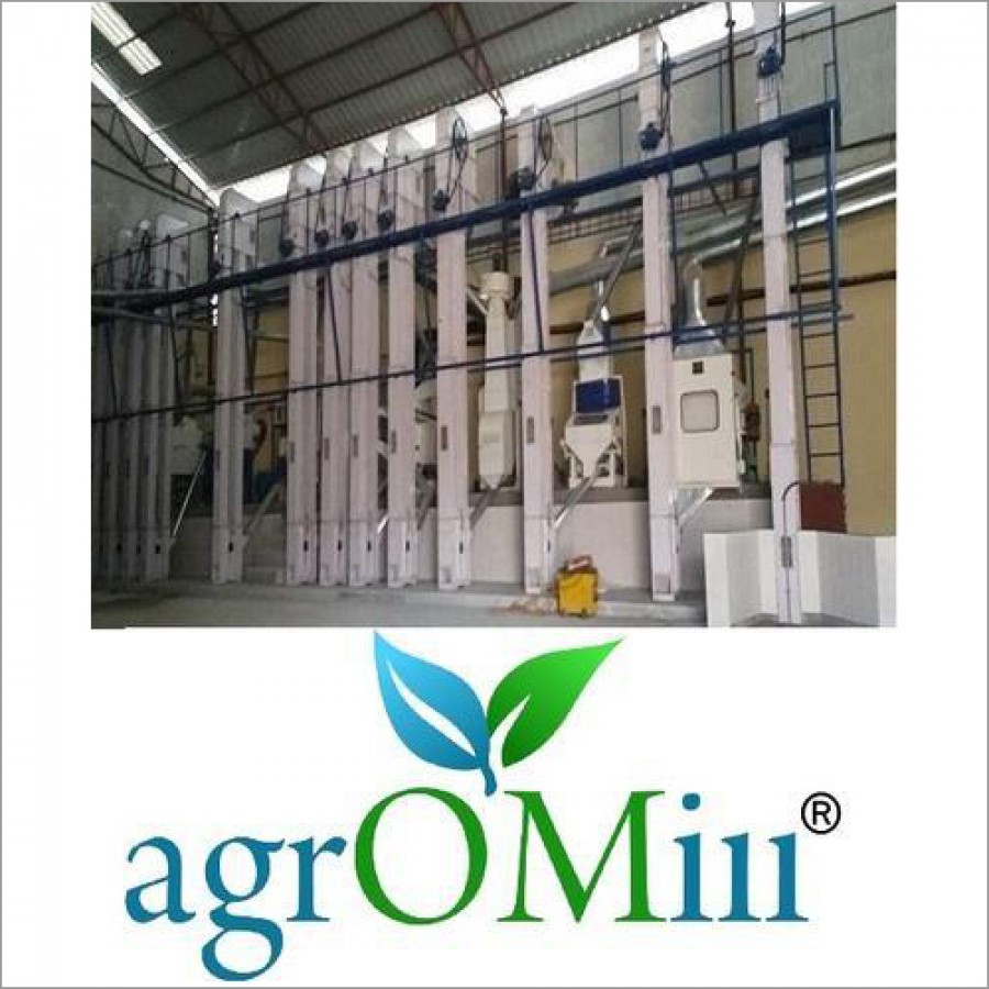 Concrete Platform Rice Mill Machine