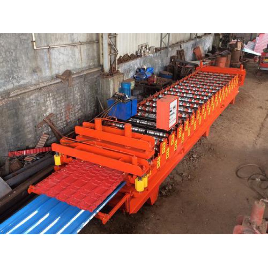 Double Layer with Tile Roof panel Roll Forming Machine