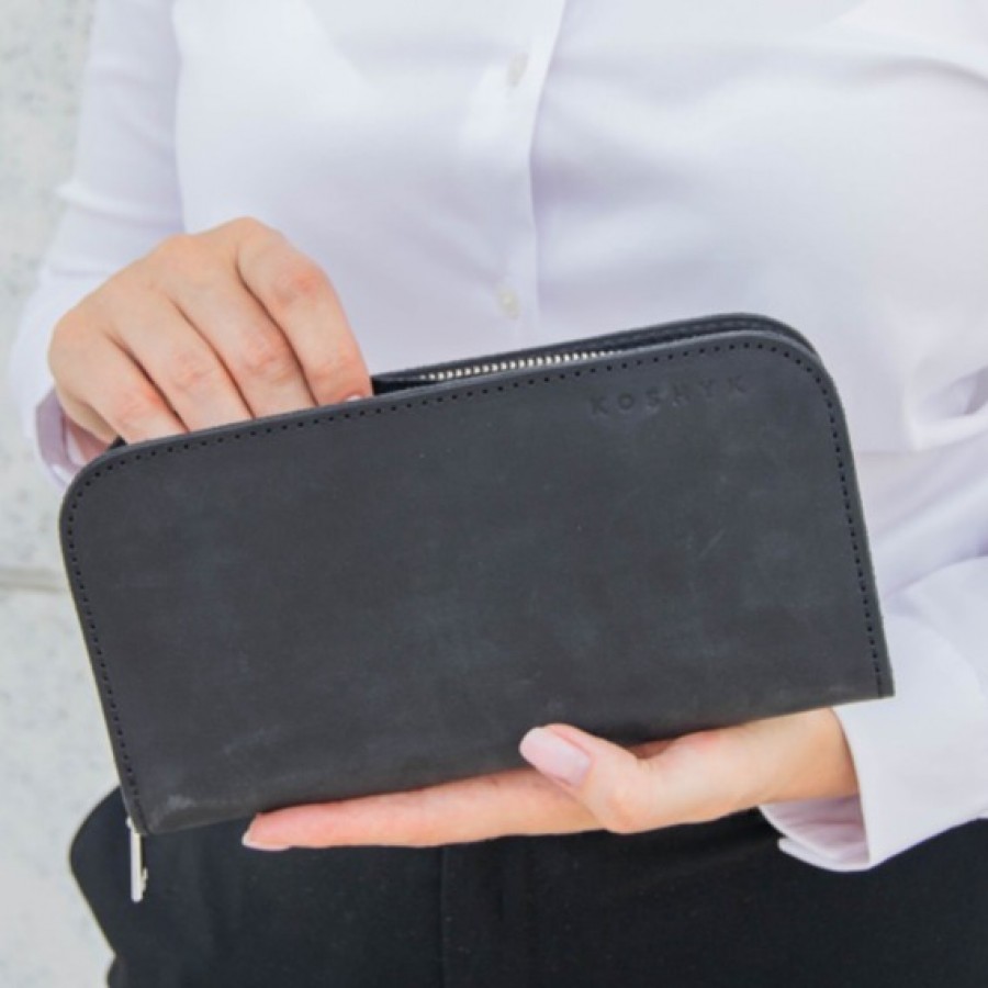 Genuine Leather Wallet Black
