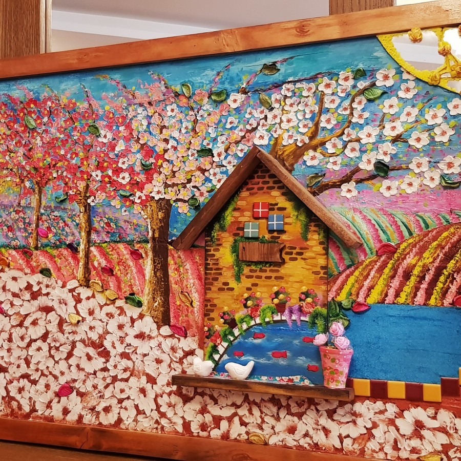 mixed media paintings, decorative handicraft