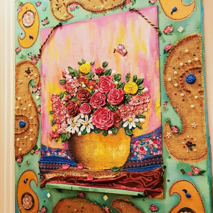 mixed media paintings, decorative handicraft